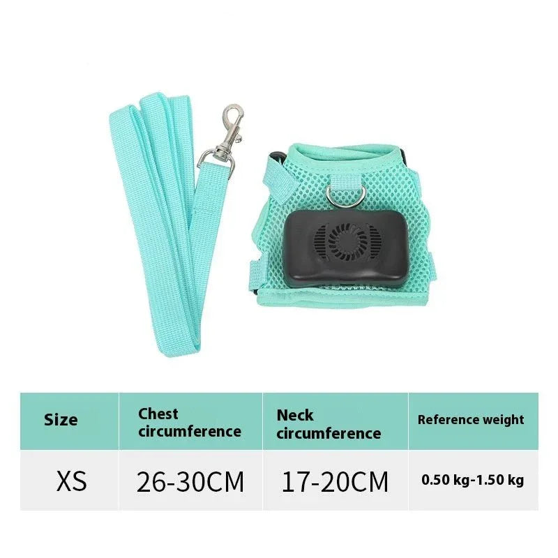 Electric Cooling Air Conditioner Pet Dog Harness With 120cm Rope Leash Pet Supplies