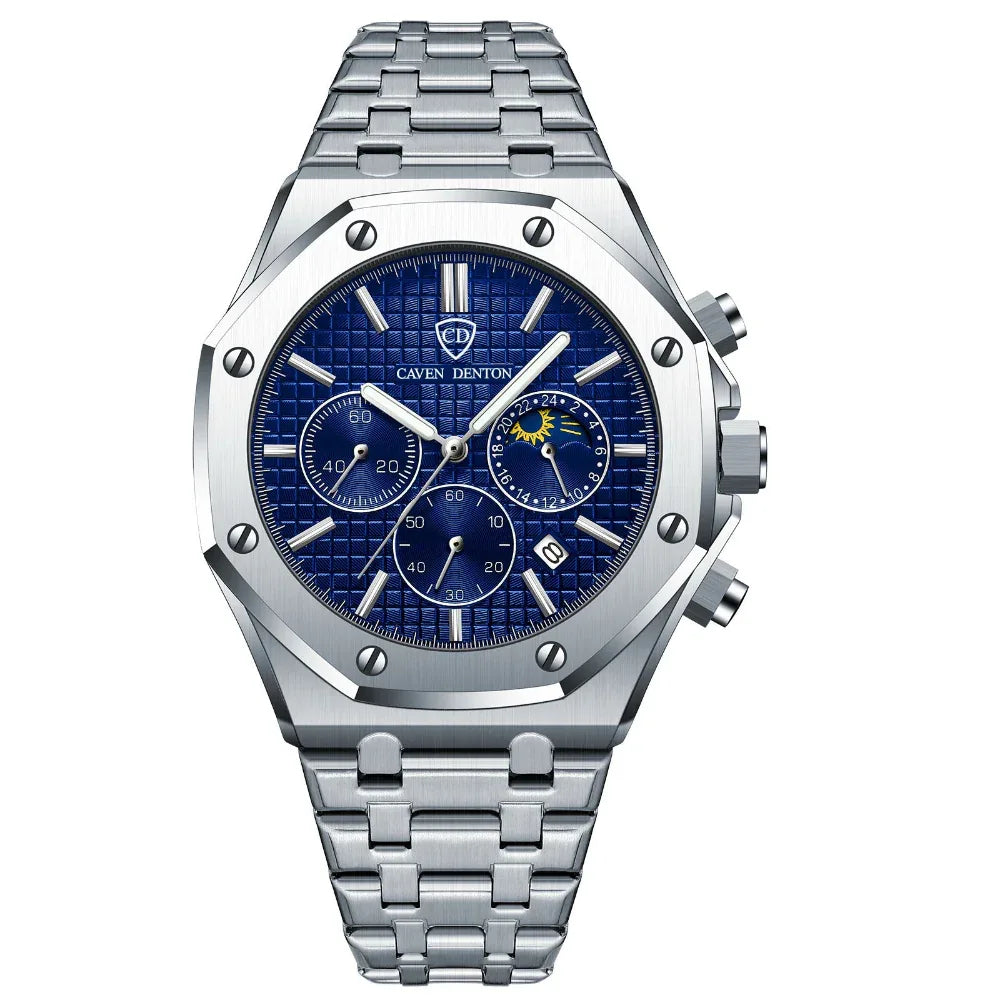 Waterproof High-Grade Three Eyes And Six Needles Multi-Functional Men's Watch