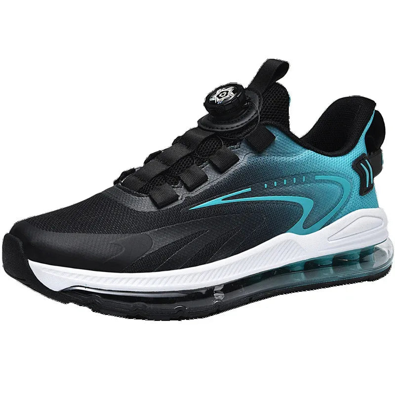 Rotating Buckle Full Woven Air Cushion Sneaker Running Shoes