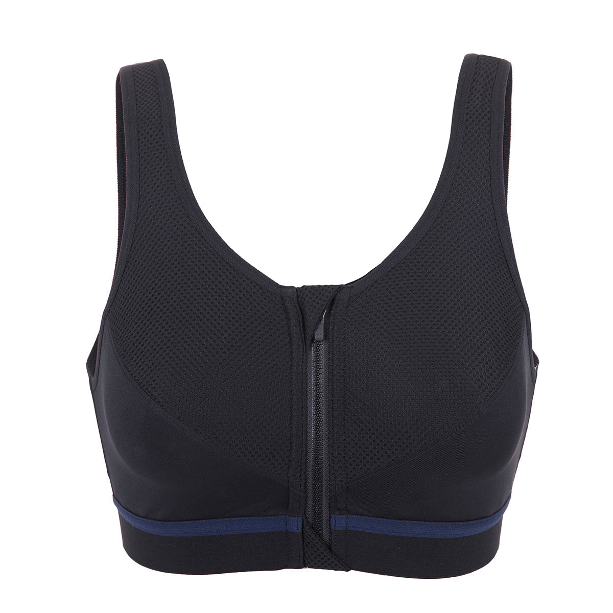 Full Zip Front High Support Wireless Sports Bra-3