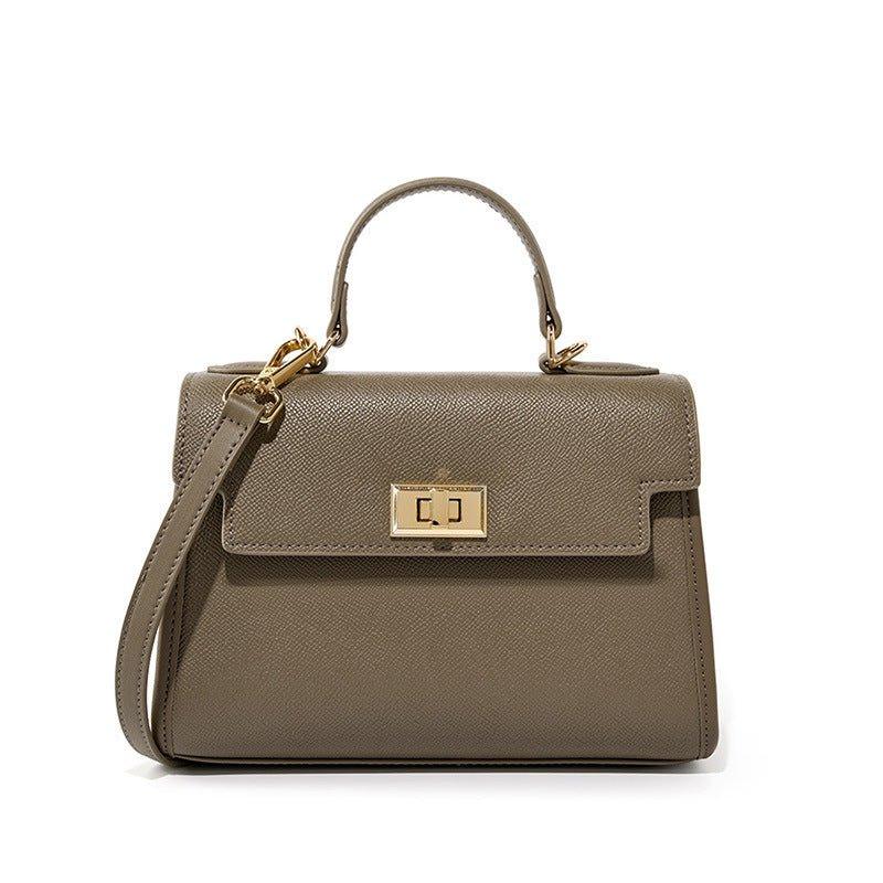 Genuine Leather Handbag With Adjustable Shoulder Strap