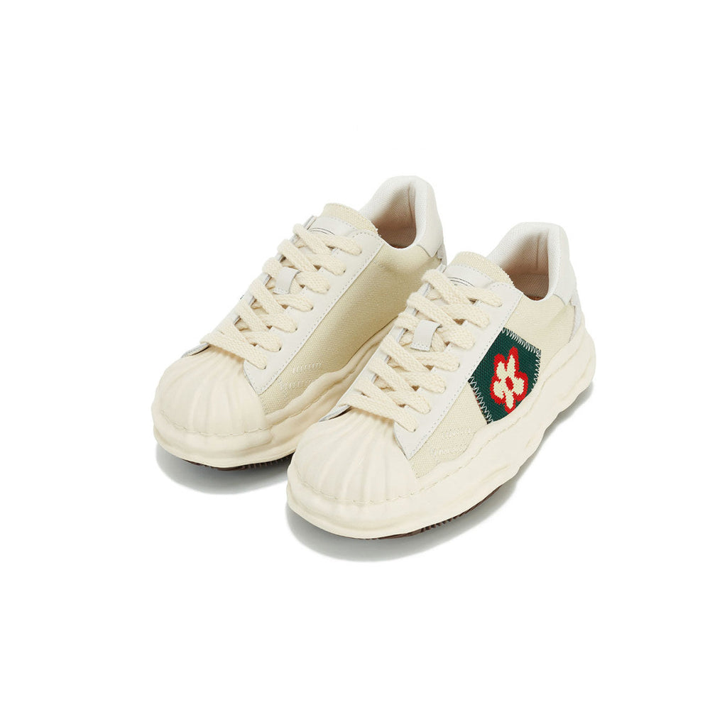 Green Patch Platform Sneakers-1