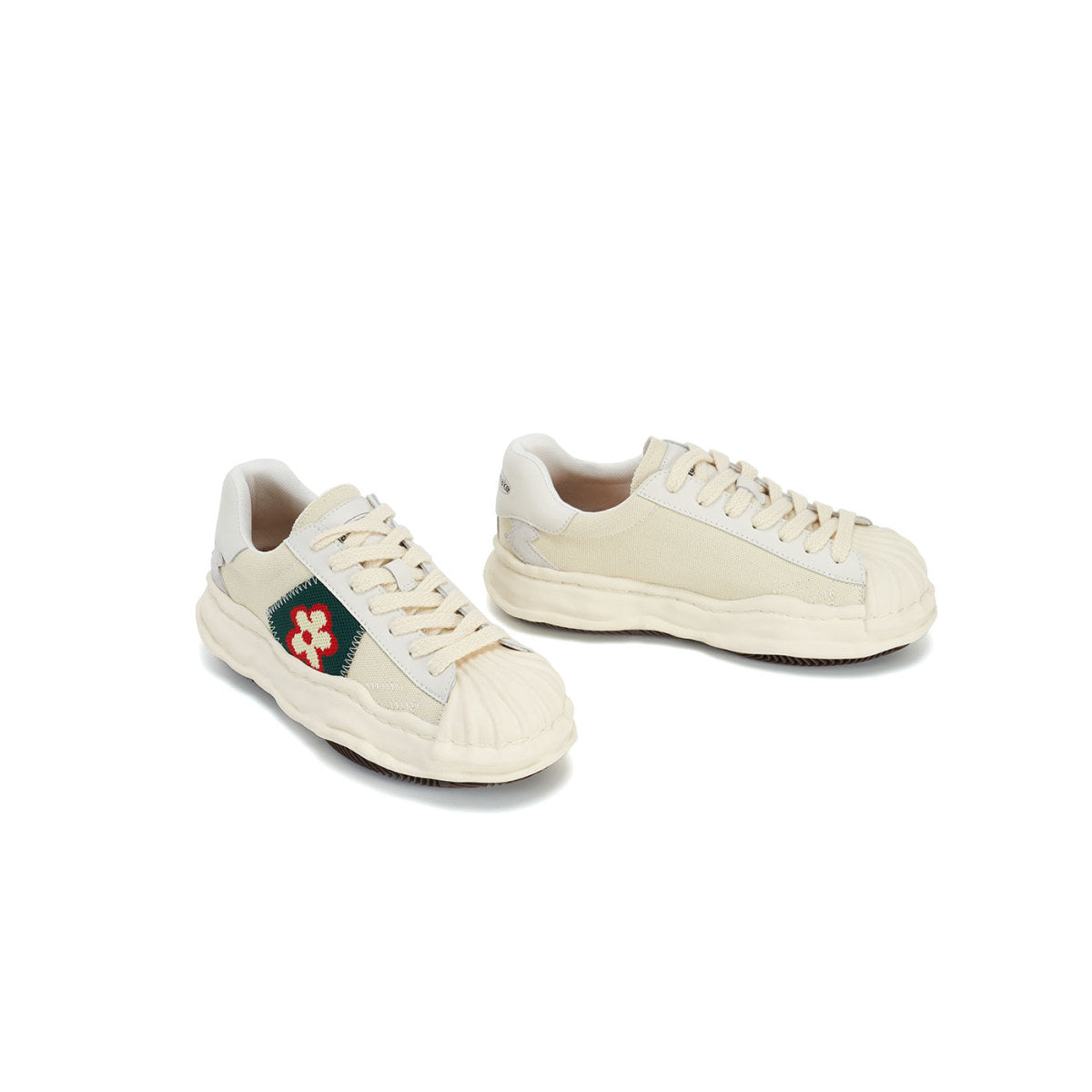 Green Patch Platform Sneakers-3