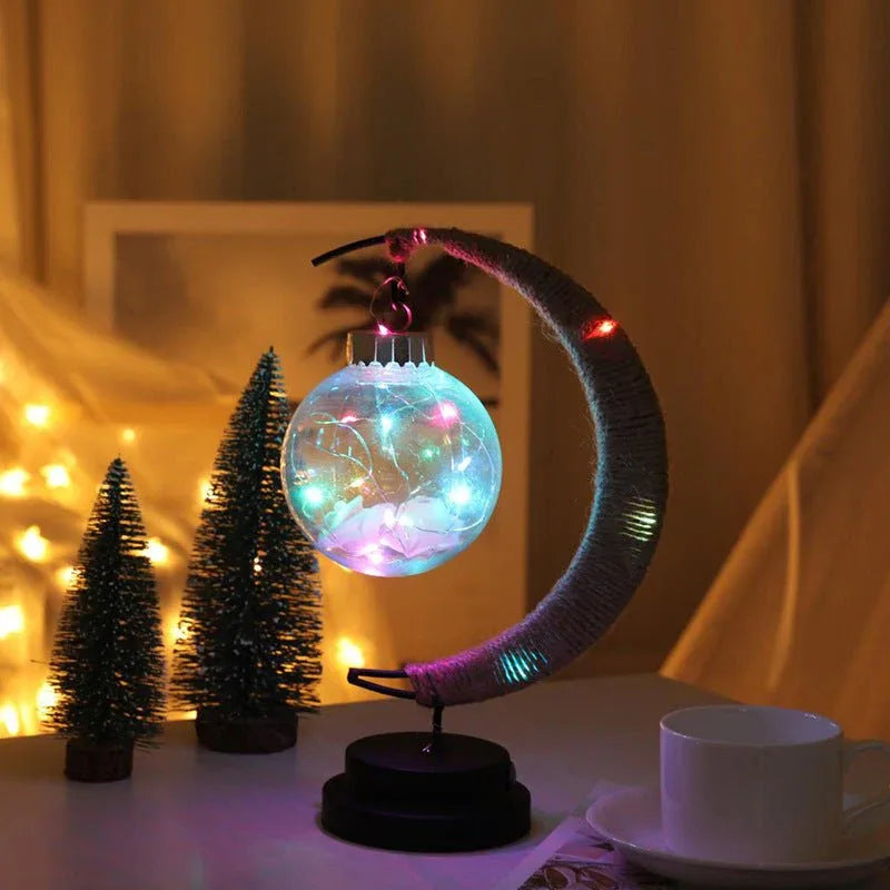 Half Moon Ball Shape Lamp Decoration Bedroom Bedside Table Night Light