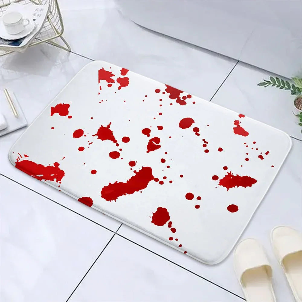 Halloween Blood Footprints Water-Absorbing Non-Slip Bathroom Rug Mat