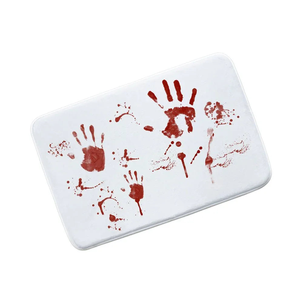 Halloween Blood Footprints Water-Absorbing Non-Slip Bathroom Rug Mat