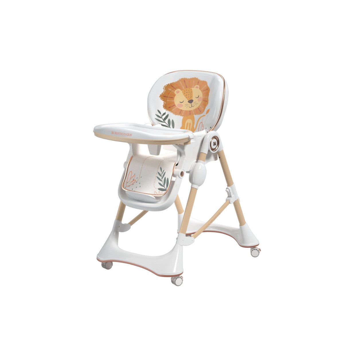 Happy Growth Orange Multifunctional Baby High Chair-0