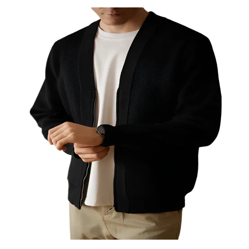 High-Grade V-Neck Knitted Sweater Cardigan Coat For Men