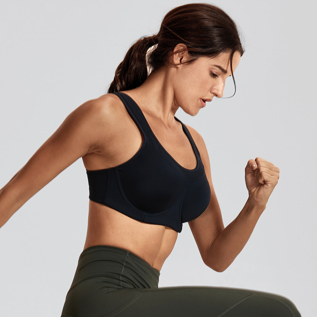 High Impact Workout Bra with Removable Cups-1