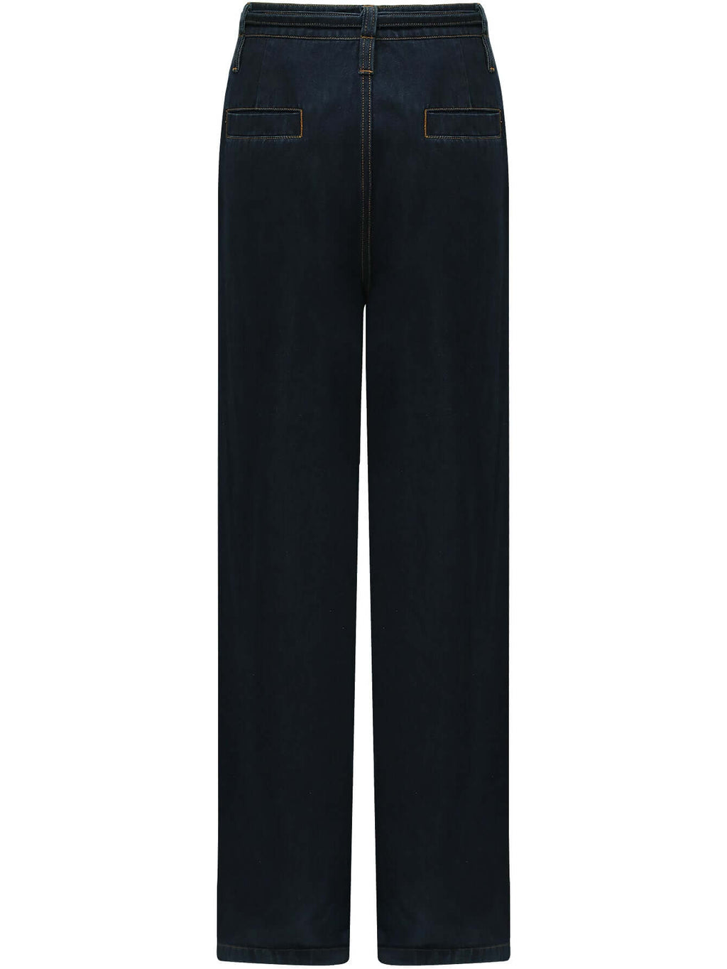 High-Waisted Straight Leg Jeans in Navy-4