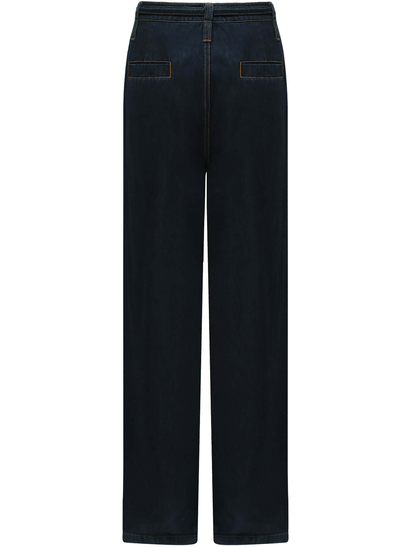 High-Waisted Straight Leg Jeans in Navy-4