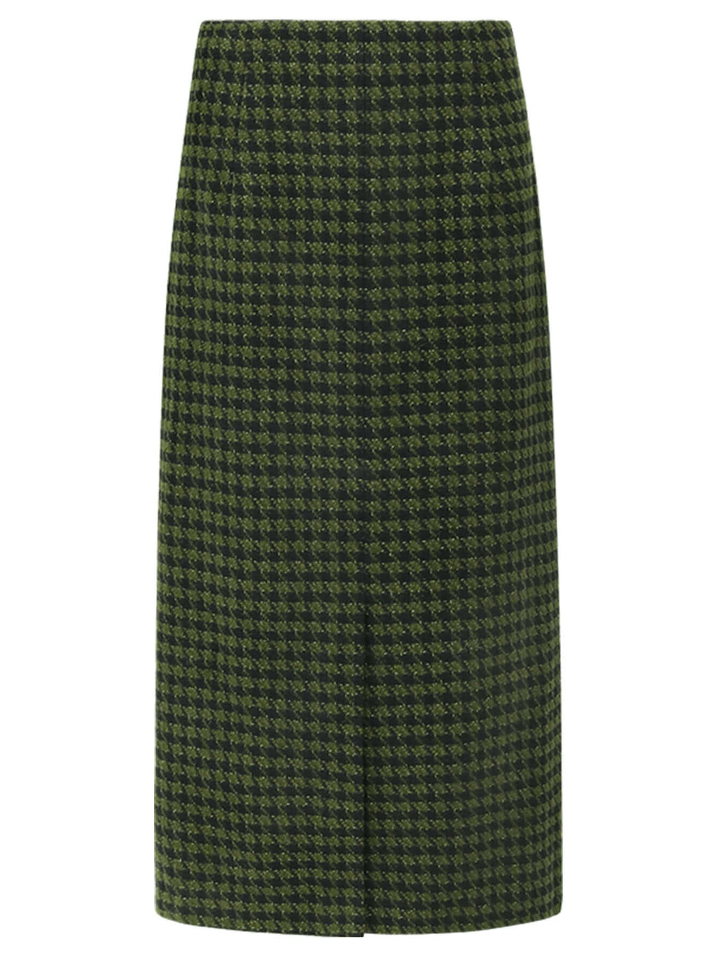 Holiday Checked Green Midi Skirt-3