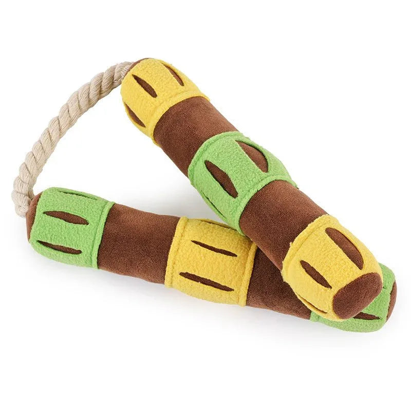 Interactive Pet Dog Feeding Chew Rope Toy