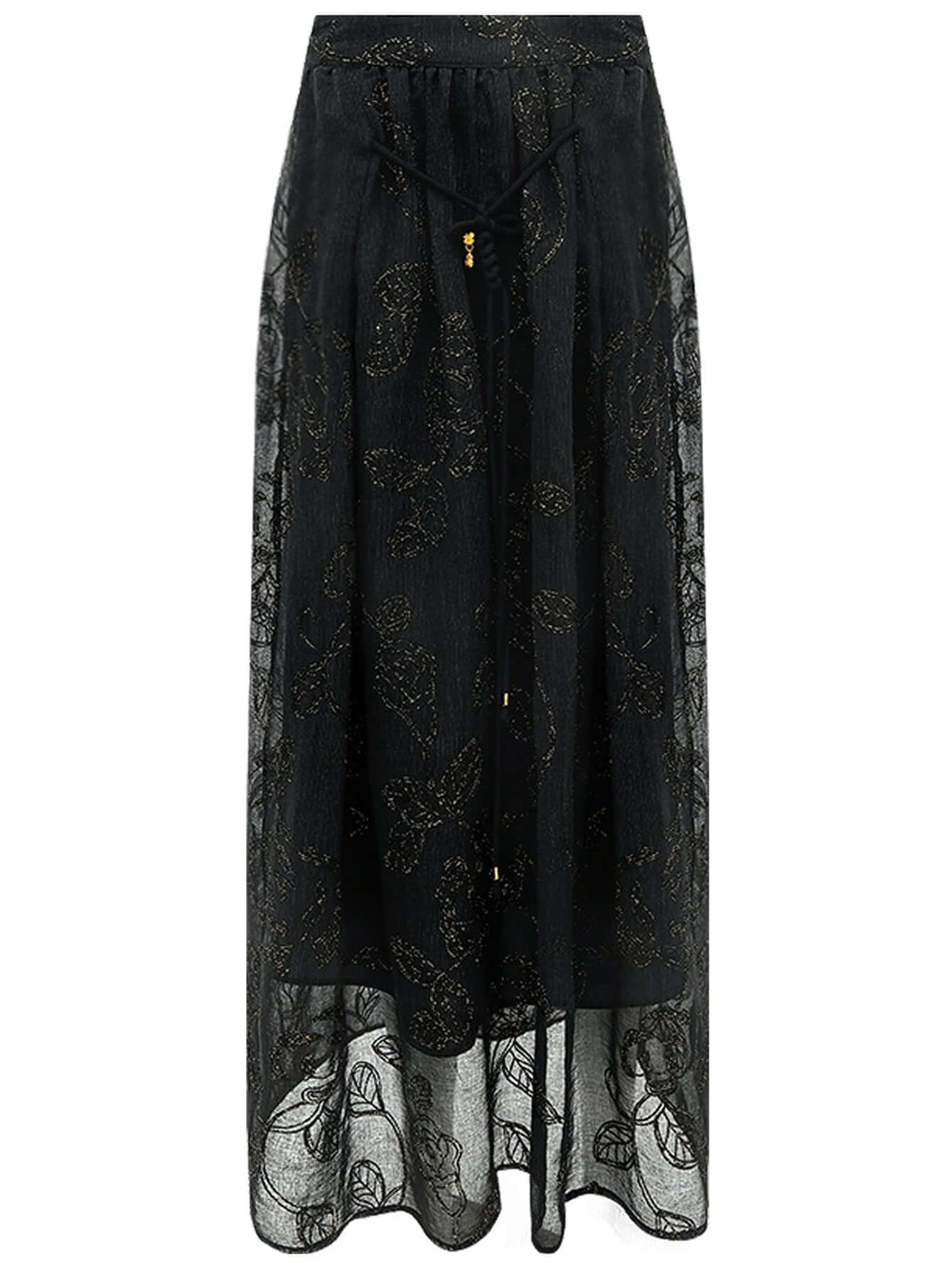 Intricately Embellished Glitter Embroidered Skirt-3