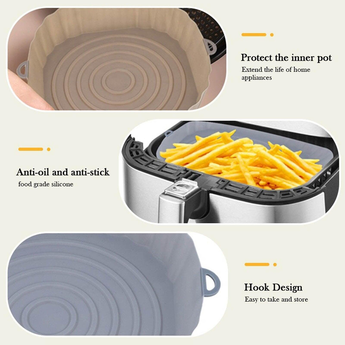 Kladdfri - Silikonform för Airfryer och Ugn