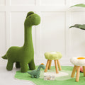 Knitted Green Dinosaur Stool-0