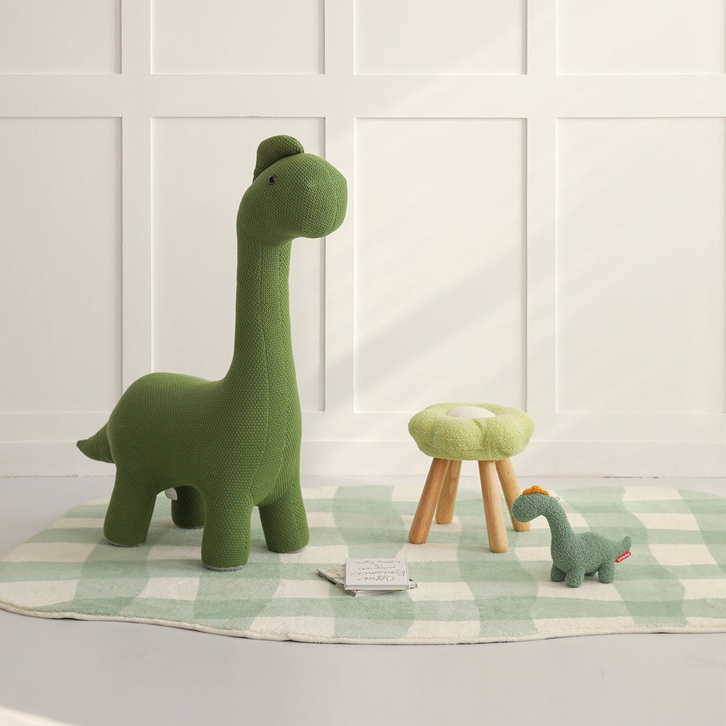 Knitted Green Dinosaur Stool-2