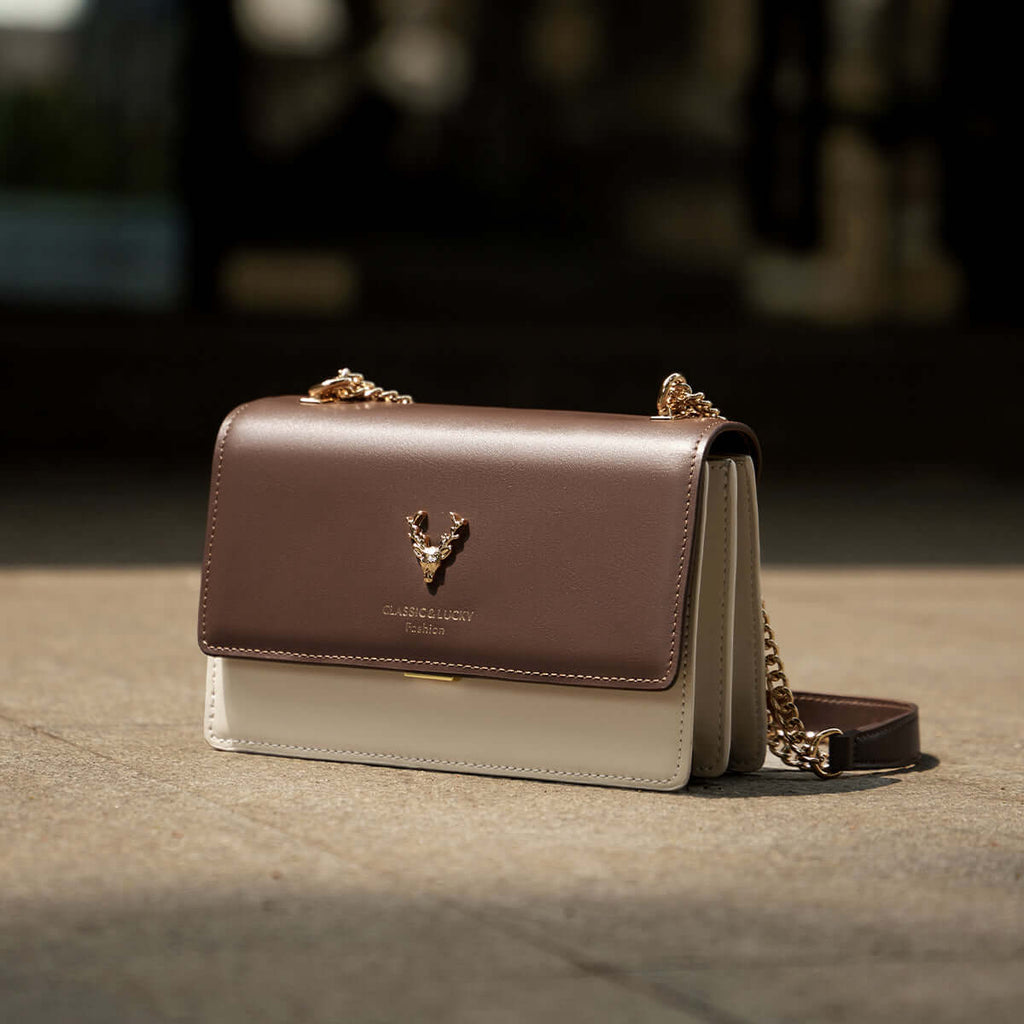 Kylie Double Chained Leather Shoulder Bag-2