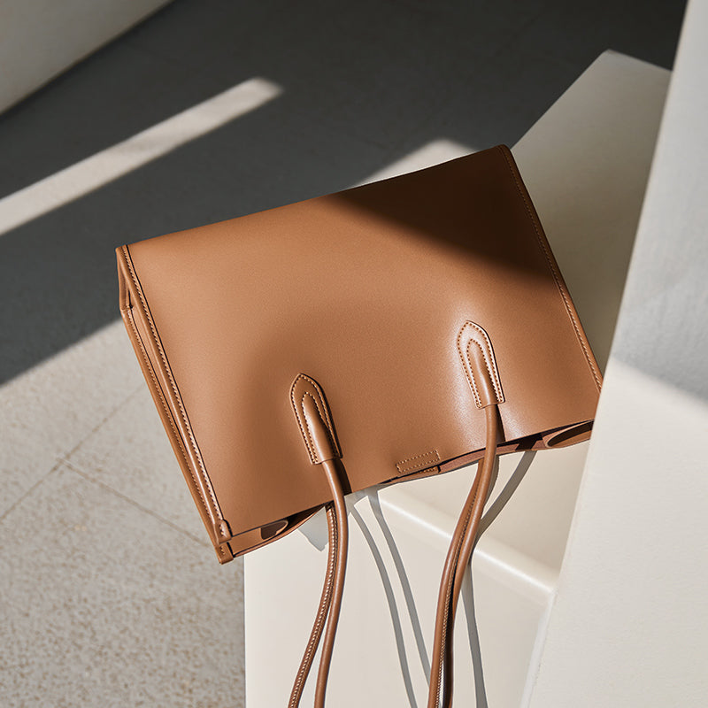 Large Capacity Leather Commuter Tote Bag-2