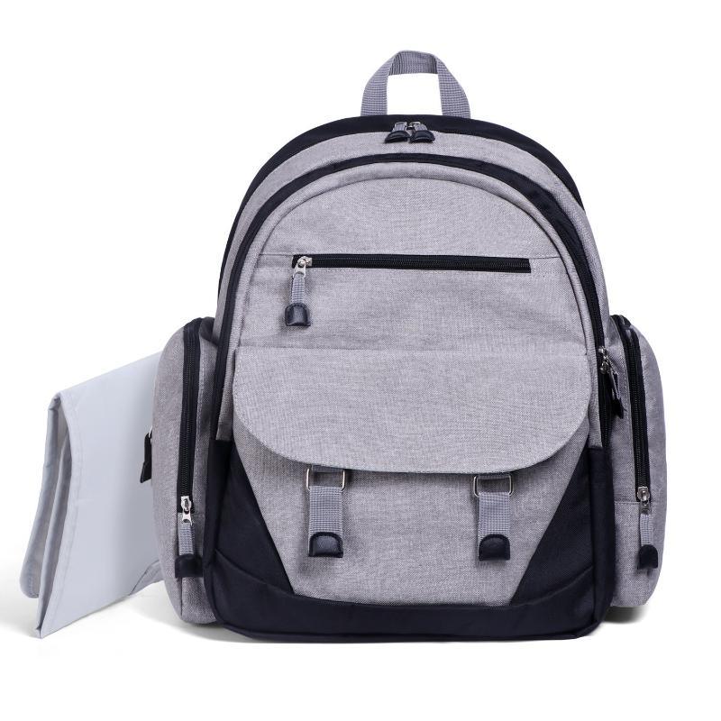 Large Capacity Waterproof Double Buckle Diaper Bag With Changing Pad