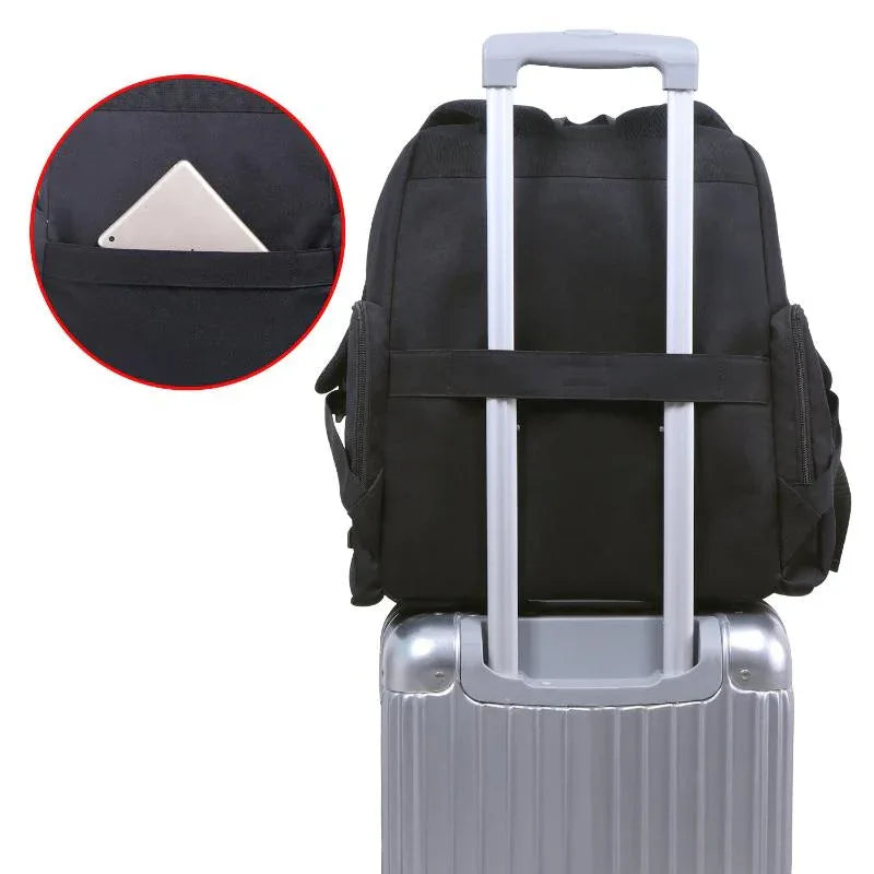 Large Capacity Waterproof Double Buckle Diaper Bag With Changing Pad