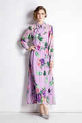 Lavender Fields Pleated Maxi Dress-0