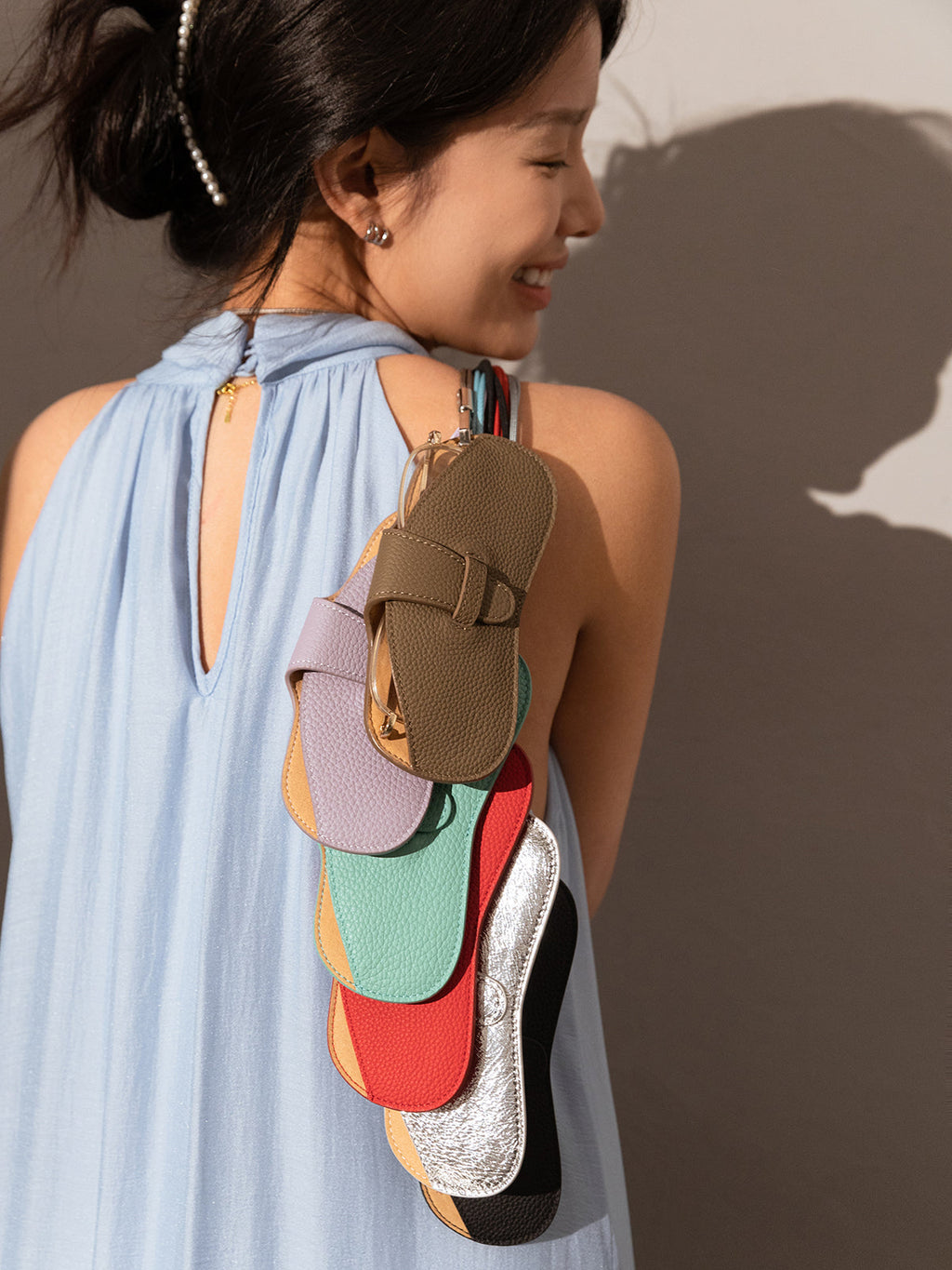 Leather Crafted Sunglasses Wrist Pouch-1