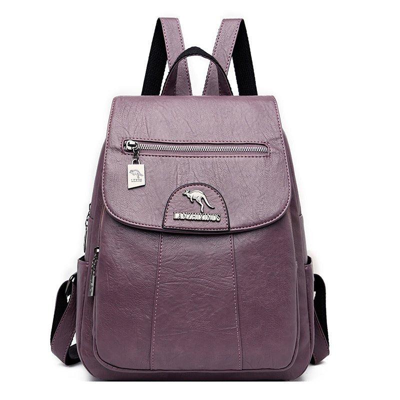 Leather Travel Backpack For Women