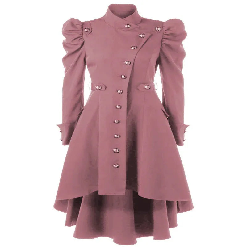 Long Dress With Stand-Up Collar