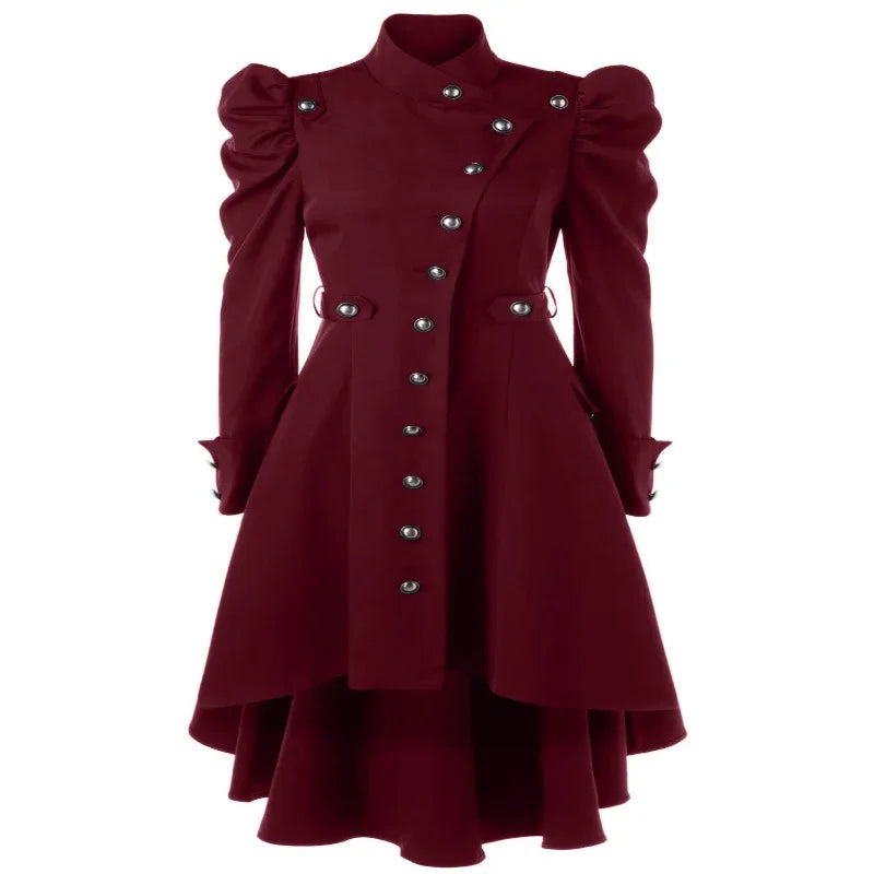 Long Dress With Stand-Up Collar