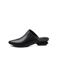 Low Heel Leather Mules-0
