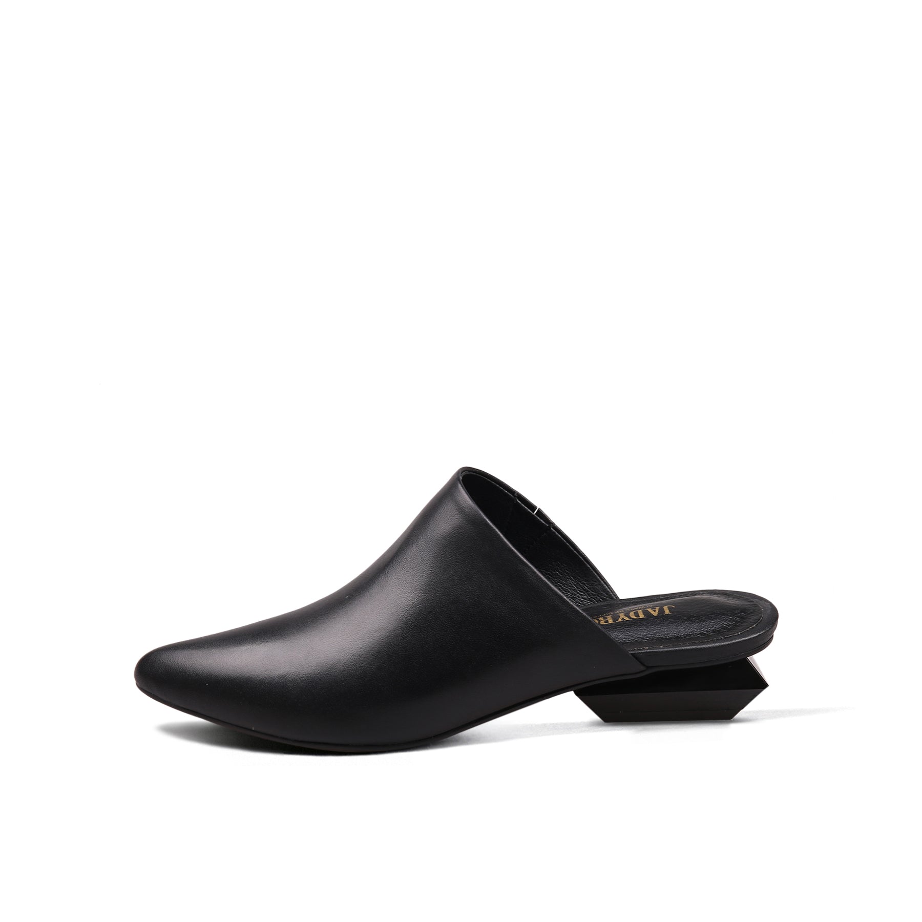 Low Heel Leather Mules-0