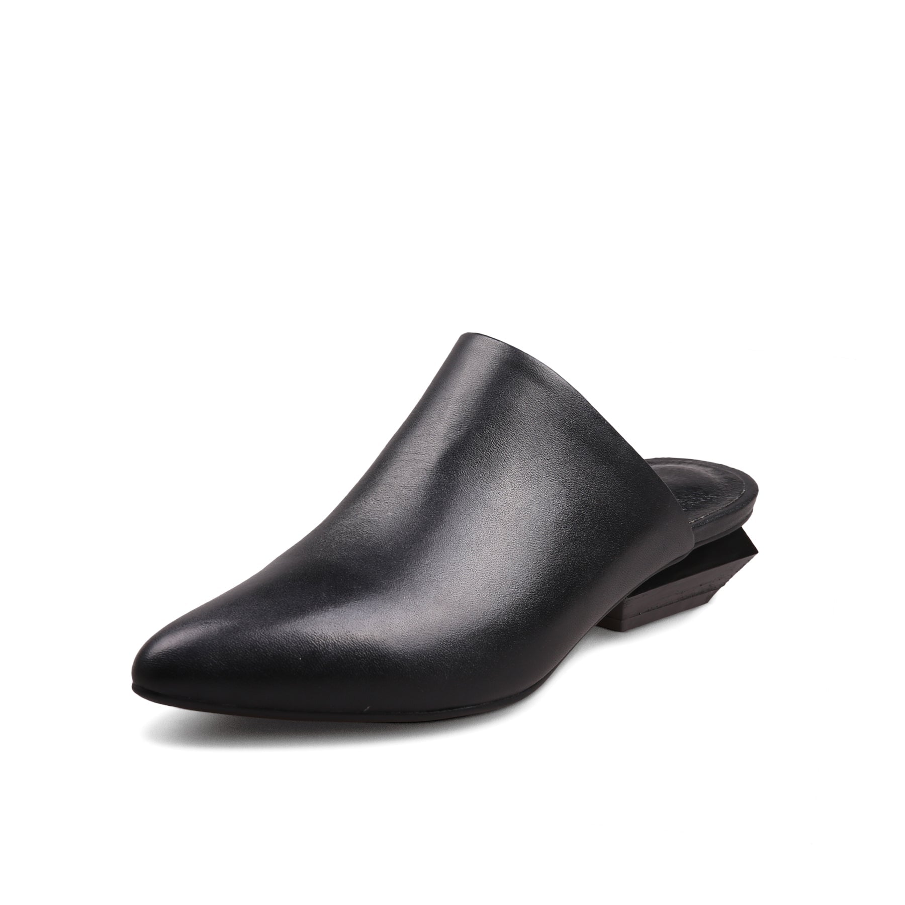 Low Heel Leather Mules-1
