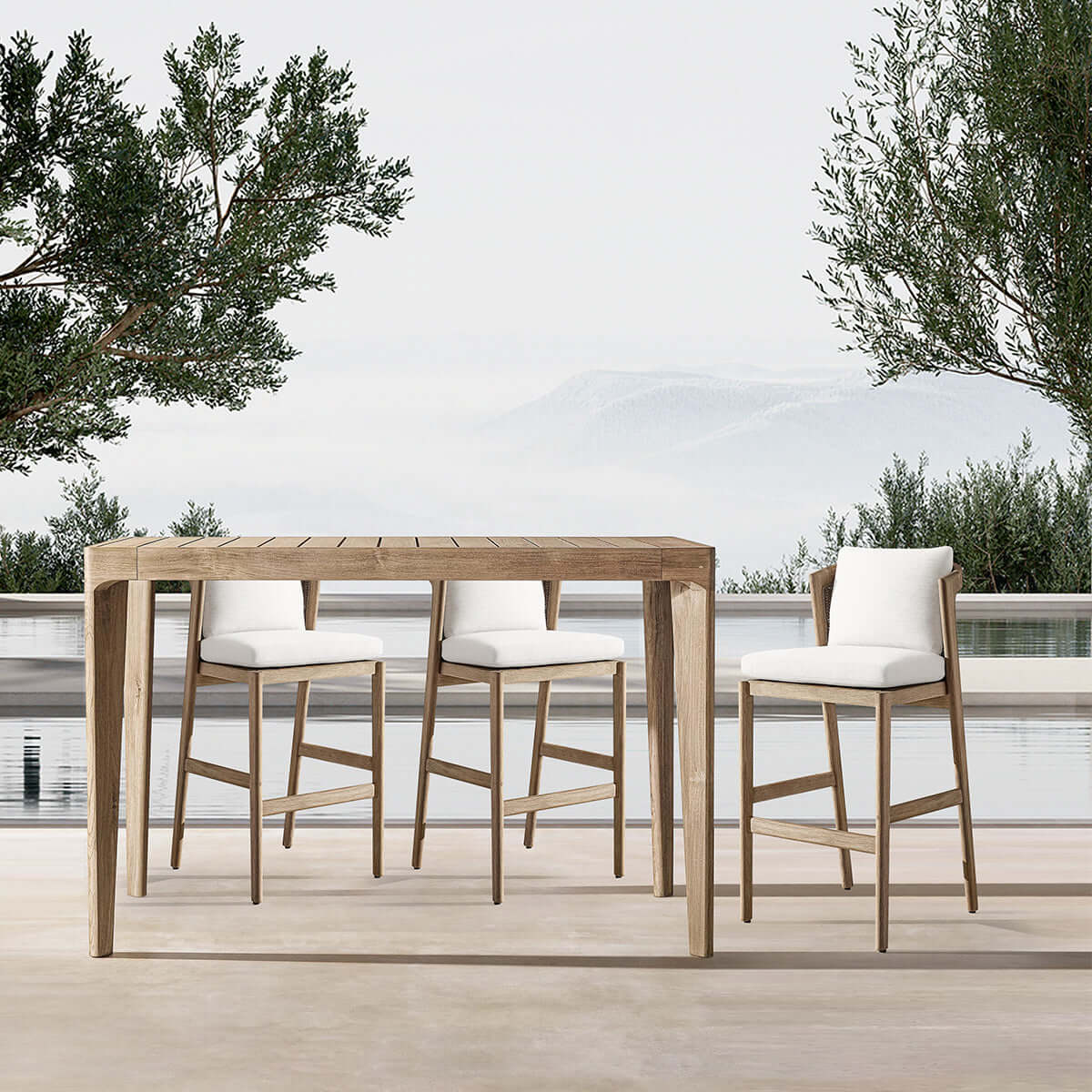 Malta Teak Bar Chair