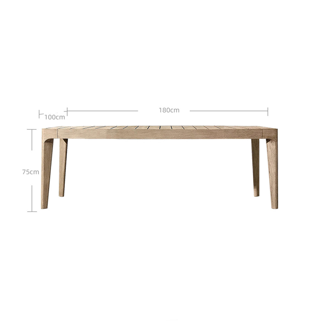 Malta Teak Long Dining Table-4