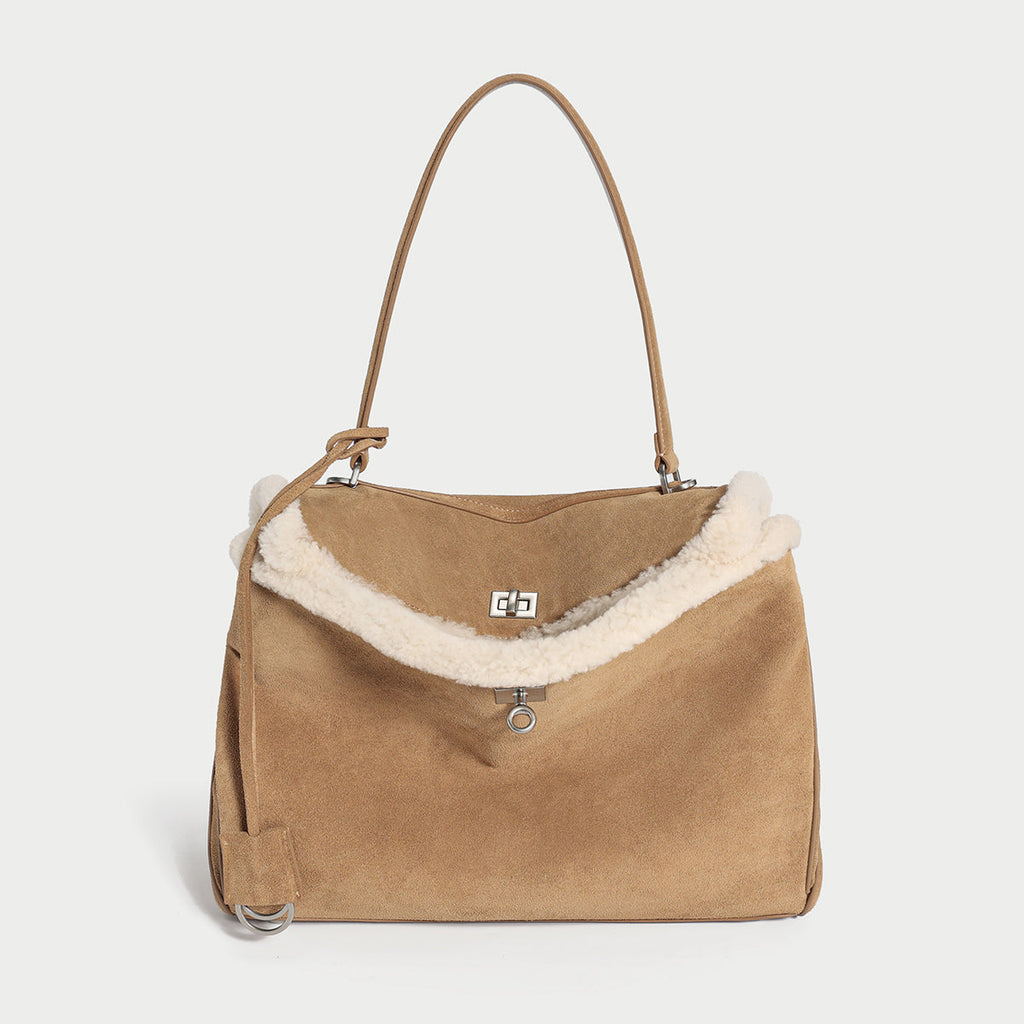 Manhattan Large Felt Leather Tote Bag-0