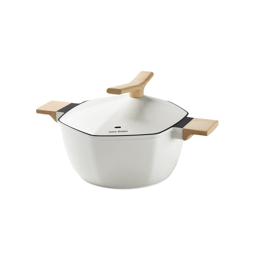 Maple Leaf 24cm White Non-stick Soup Pot - A Taste of Everyday Elegance-2