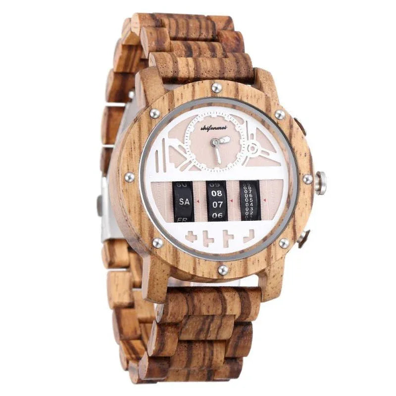 Mechanical Wooden Watch For Men