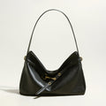 Mediun Slouchy Leather Shoulder Bag-0