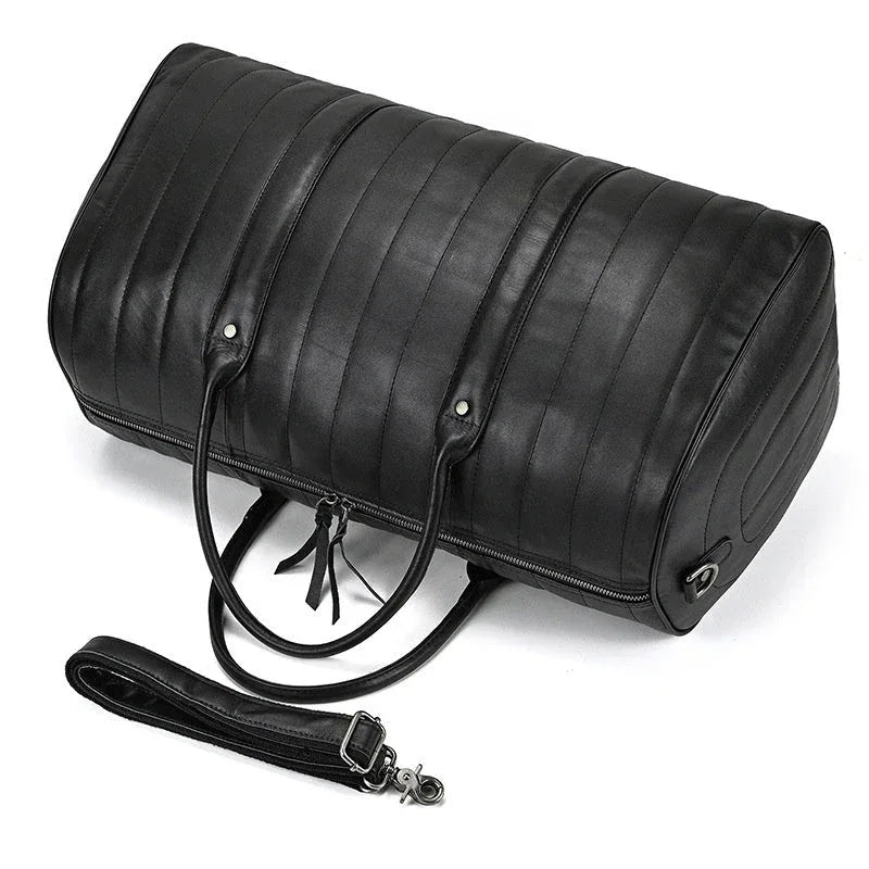 Men's Black Shoulder Traveling Bag