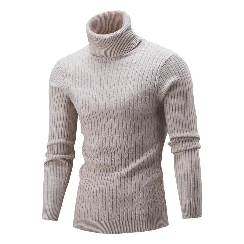 Men's Casual Retro Knitted Turtleneck Sweater