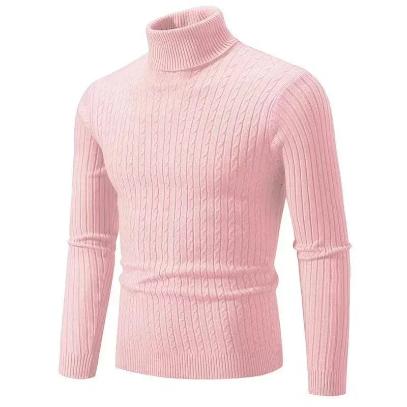 Men's Casual Retro Knitted Turtleneck Sweater