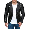 Men's Close Fit PU Leather Jacket