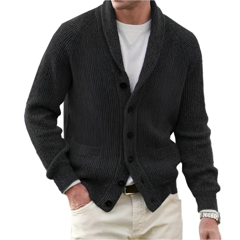 Men's Cotton Blend Loose Fit Buttoned Sweater