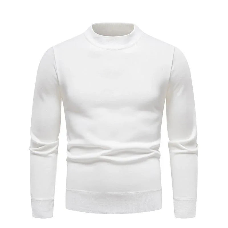Men's Fleece-Lined Thick Round Neck Sweater