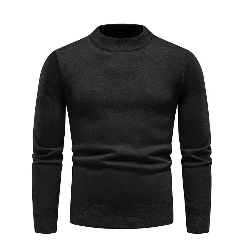 Men's Fleece-Lined Thick Round Neck Sweater