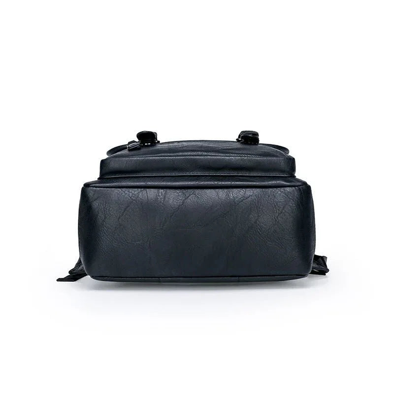 Men's Leather Leisure Travel Bag Backpack