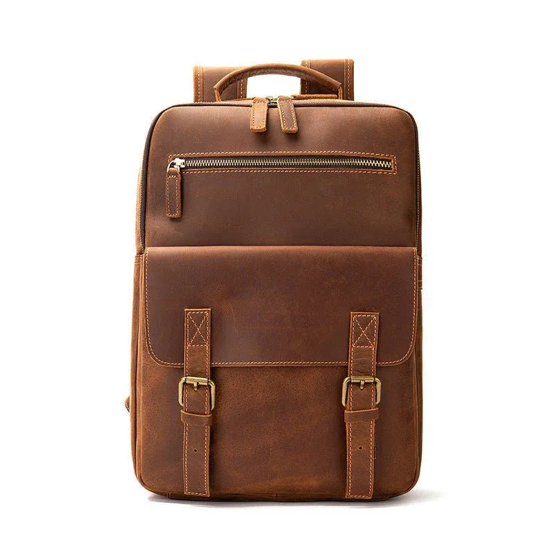 Men's Leather Retro Large Capacity Backpacks