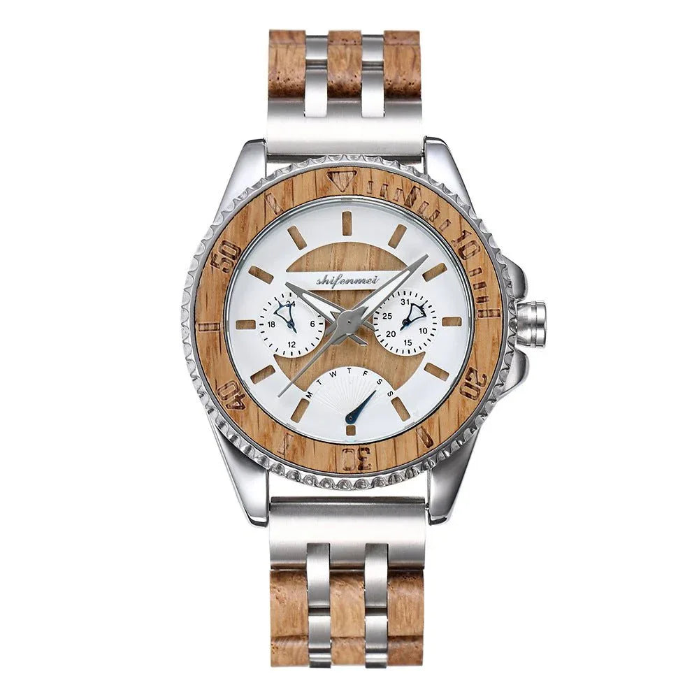 Men's Sports Mechanical Wood Watch