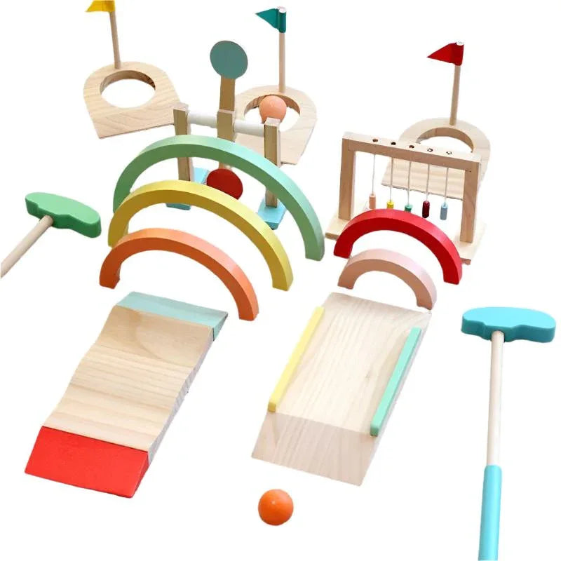 Mini Golf Parent-Child Interactive Educational Wooden Toy